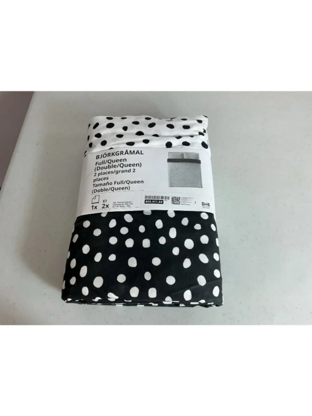 Ikea Full/Queen Duvet cover and pillowcases Polka Dot New